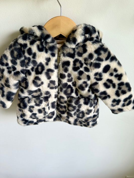 Animal Print Thick Coat / 3-6m