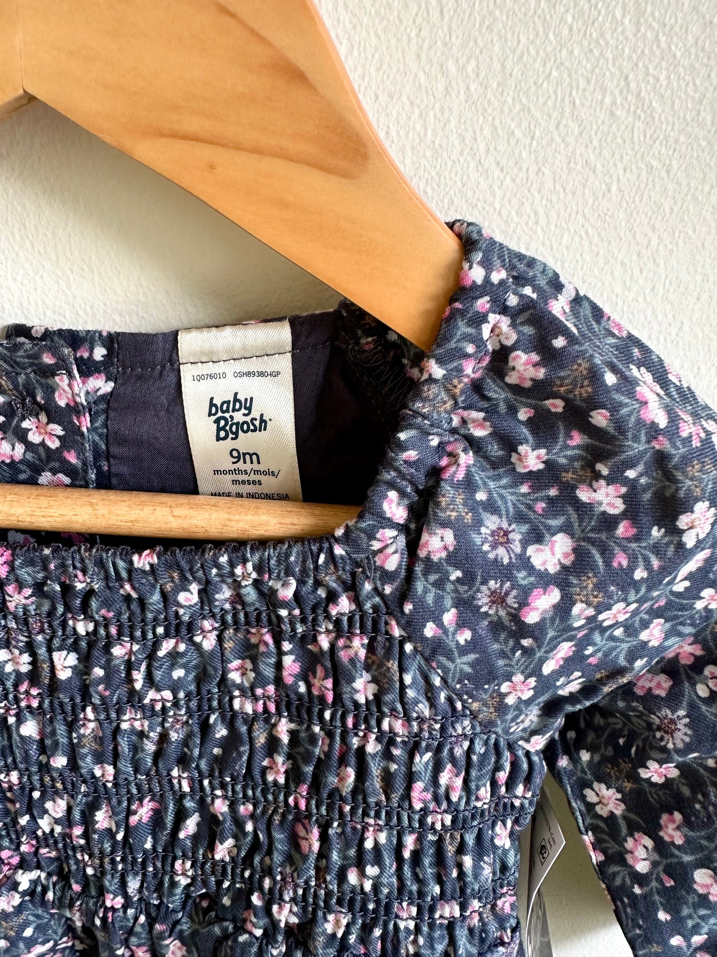 Navy Floral Rousing Dress (With Tags) / 9m