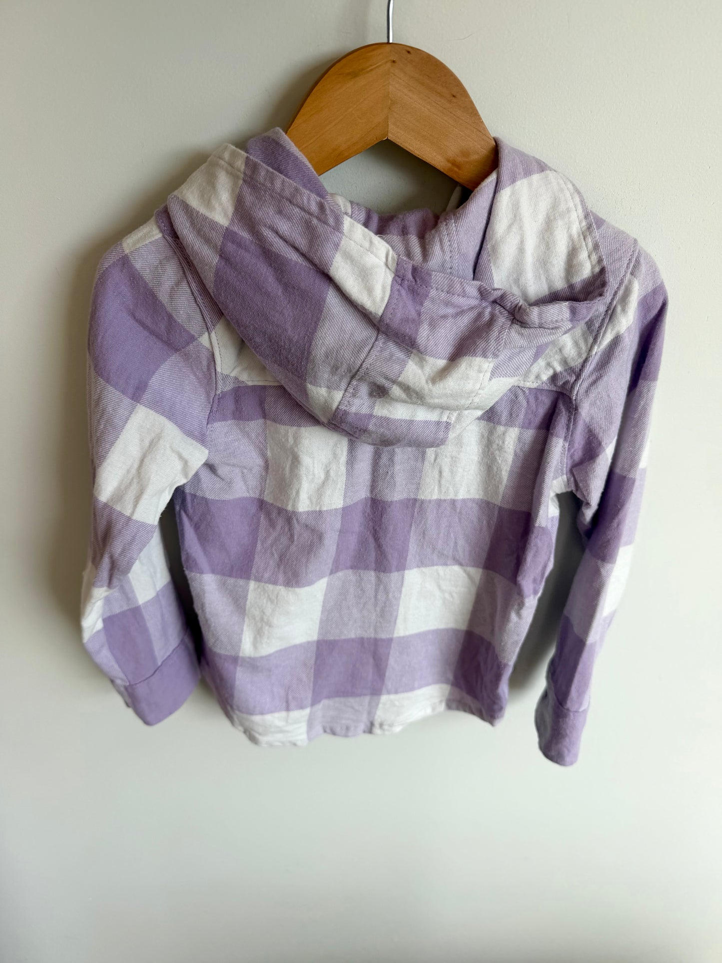 Purple Hood Checkered Top / 3T