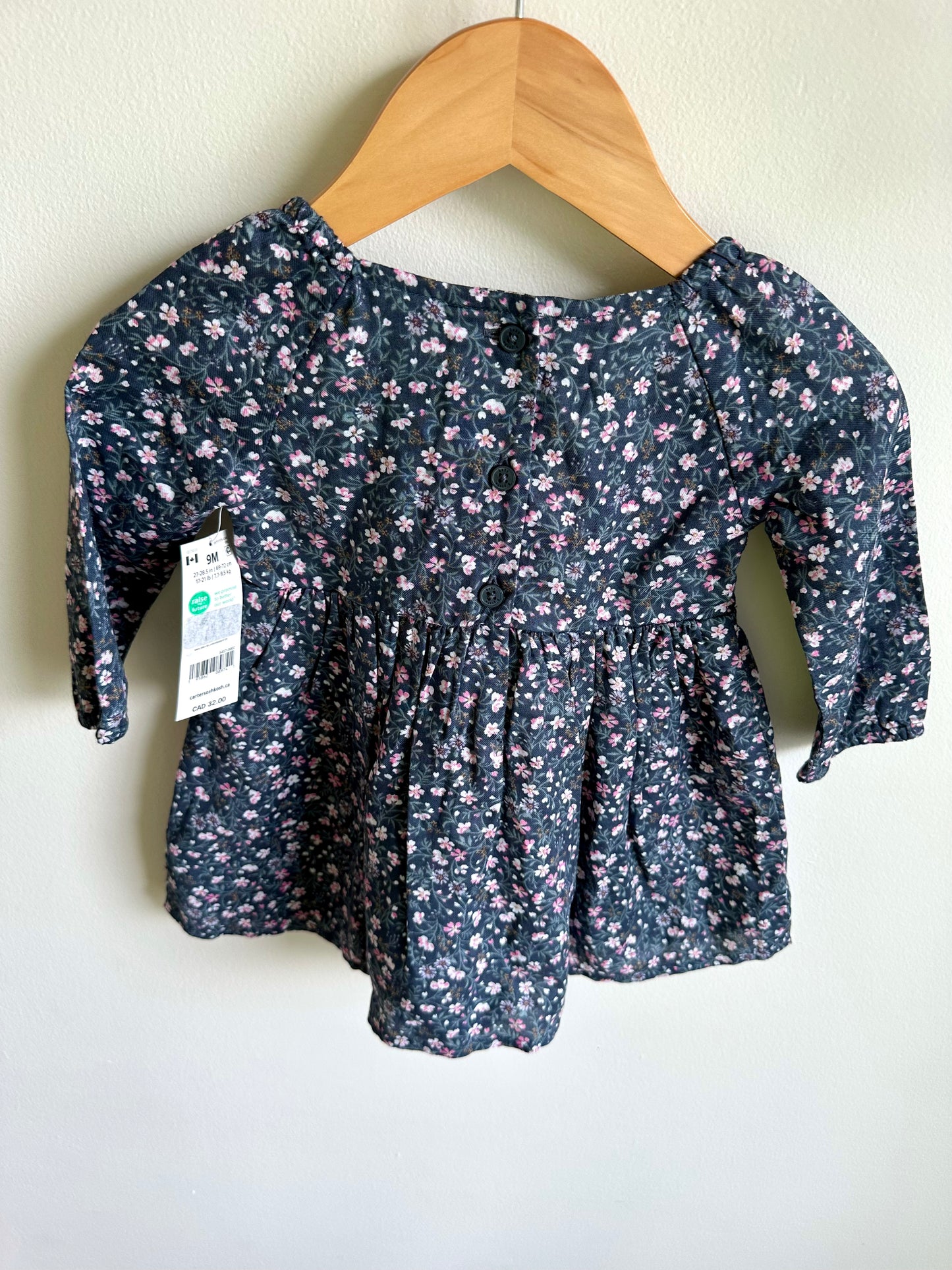 Navy Floral Rousing Dress (With Tags) / 9m
