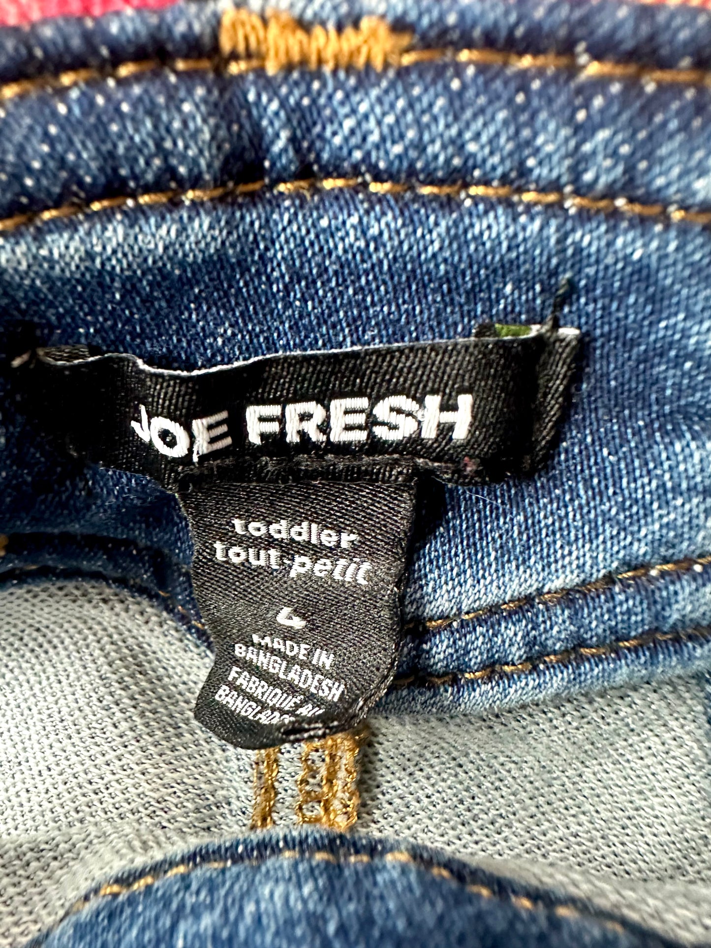 Denim Heart Overall Dress / 4T