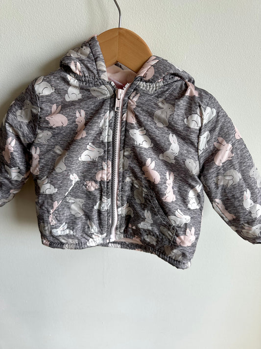 Grey Bunny Jacket with Soft Lining / 6-12m