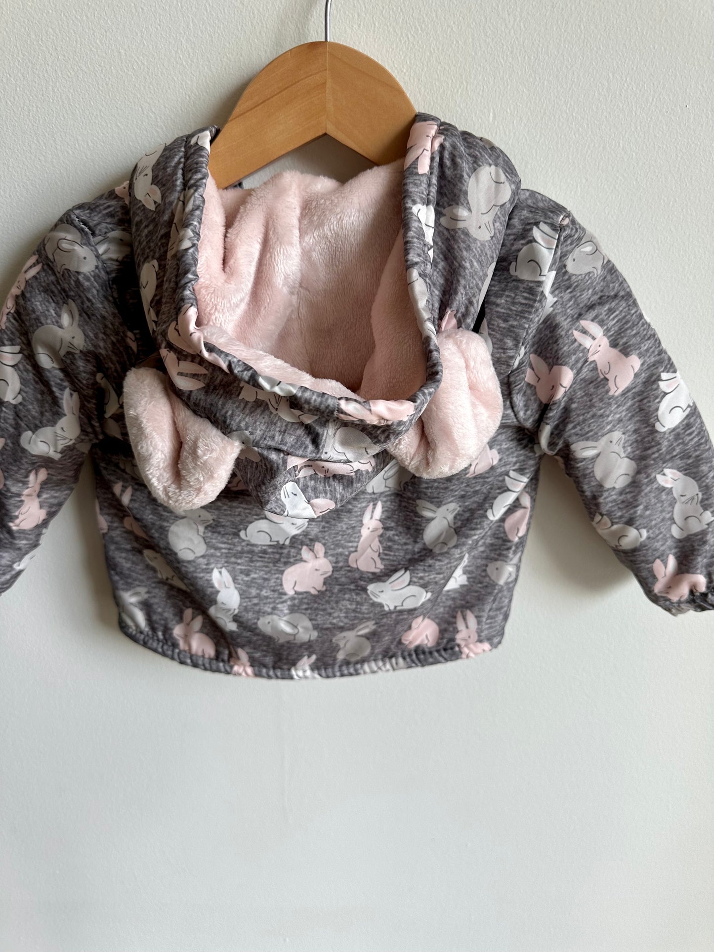 Grey Bunny Jacket with Soft Lining / 6-12m