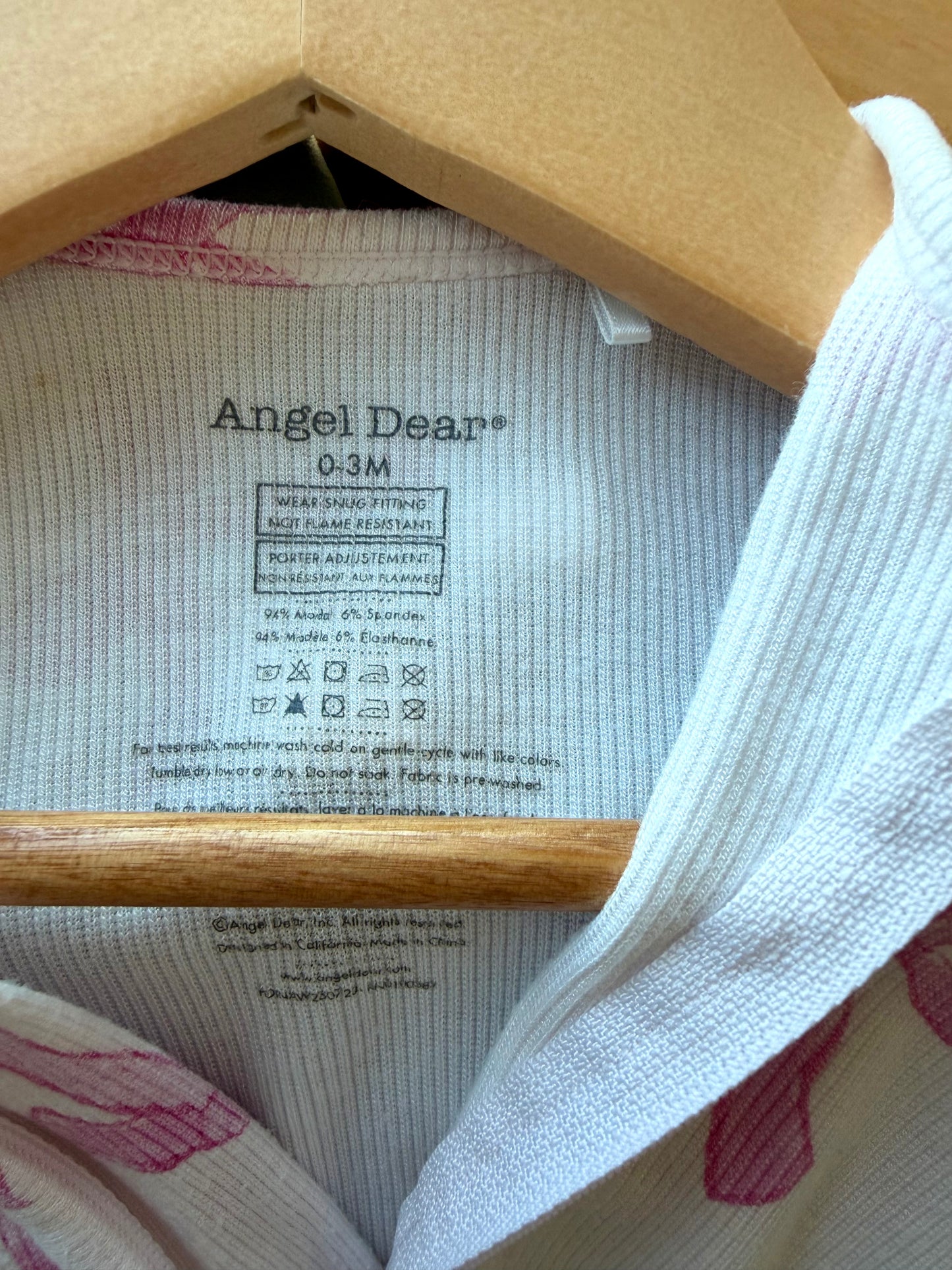 Angel Dear Pink Bow Sleeper / 0-3m