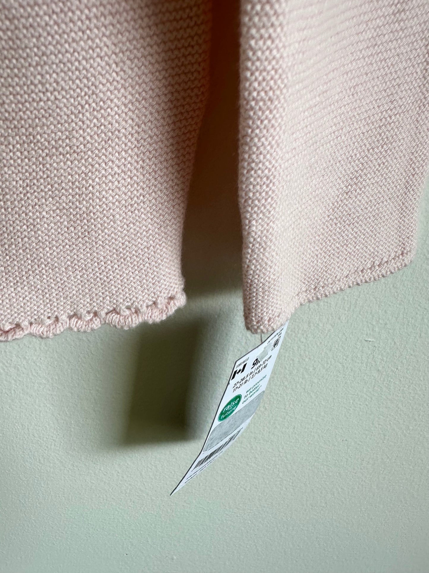 Blush Scalloped Trim Cardigan (With Tags) / 9m