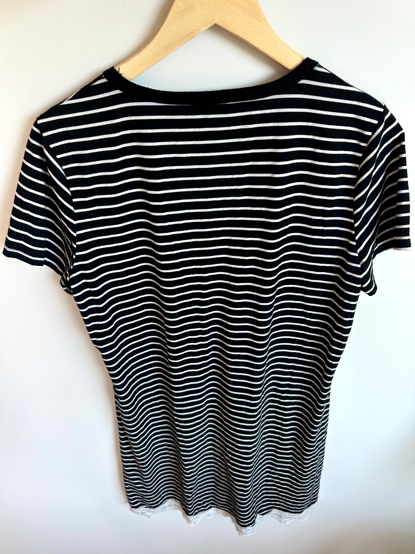 Labor Gown Striped Maternity Dress / M