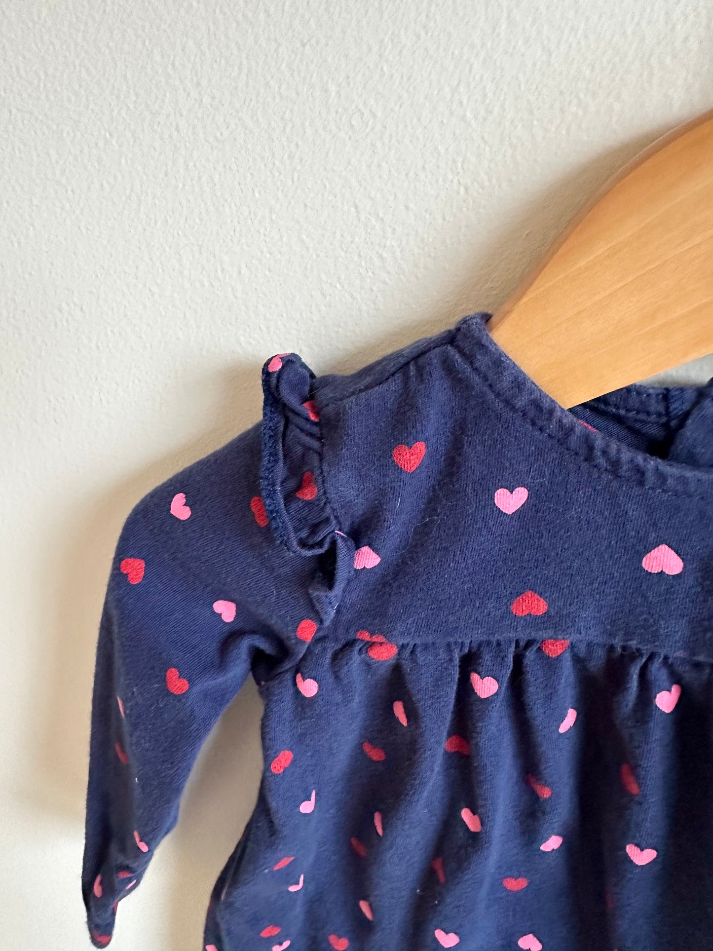 Heart Pattern Dress / 12m