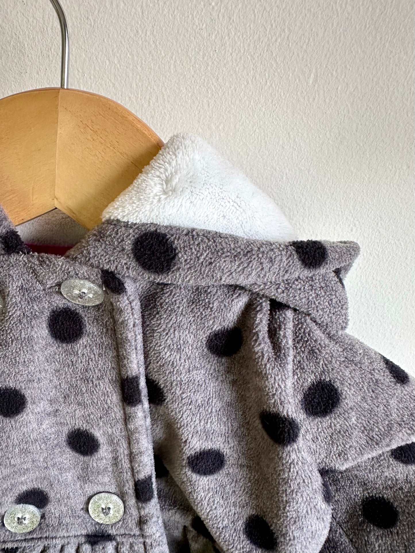 Hooded Grey Polka Dot Sweater / 6m