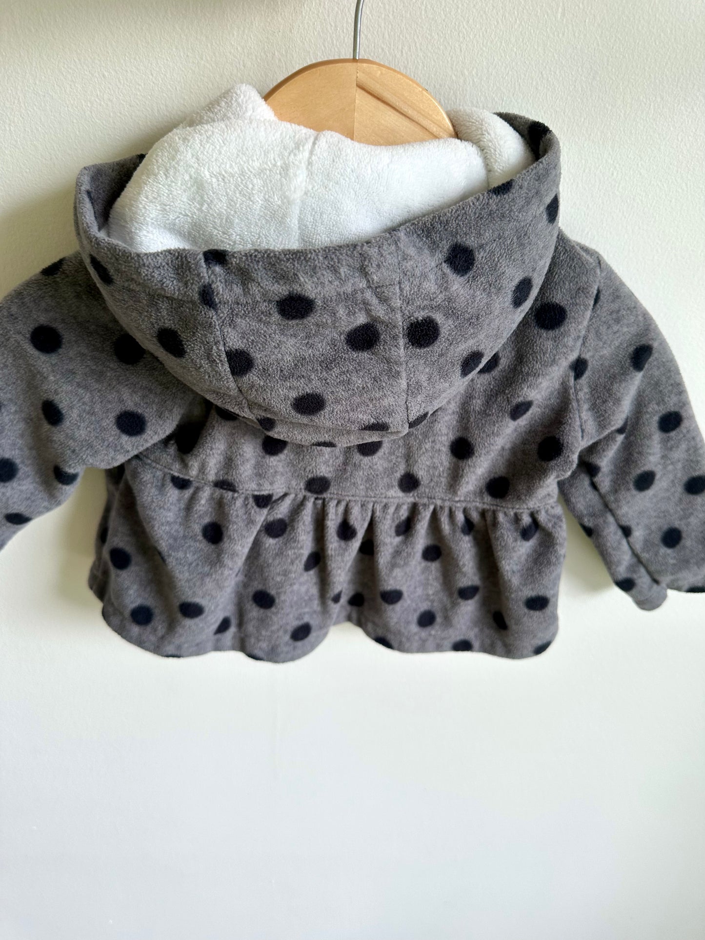 Hooded Grey Polka Dot Sweater / 6m
