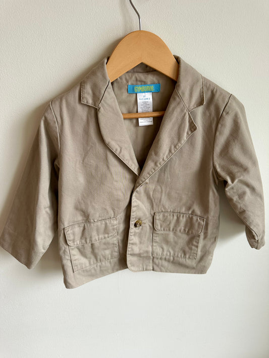 Tan Cotton Blazer / 2T