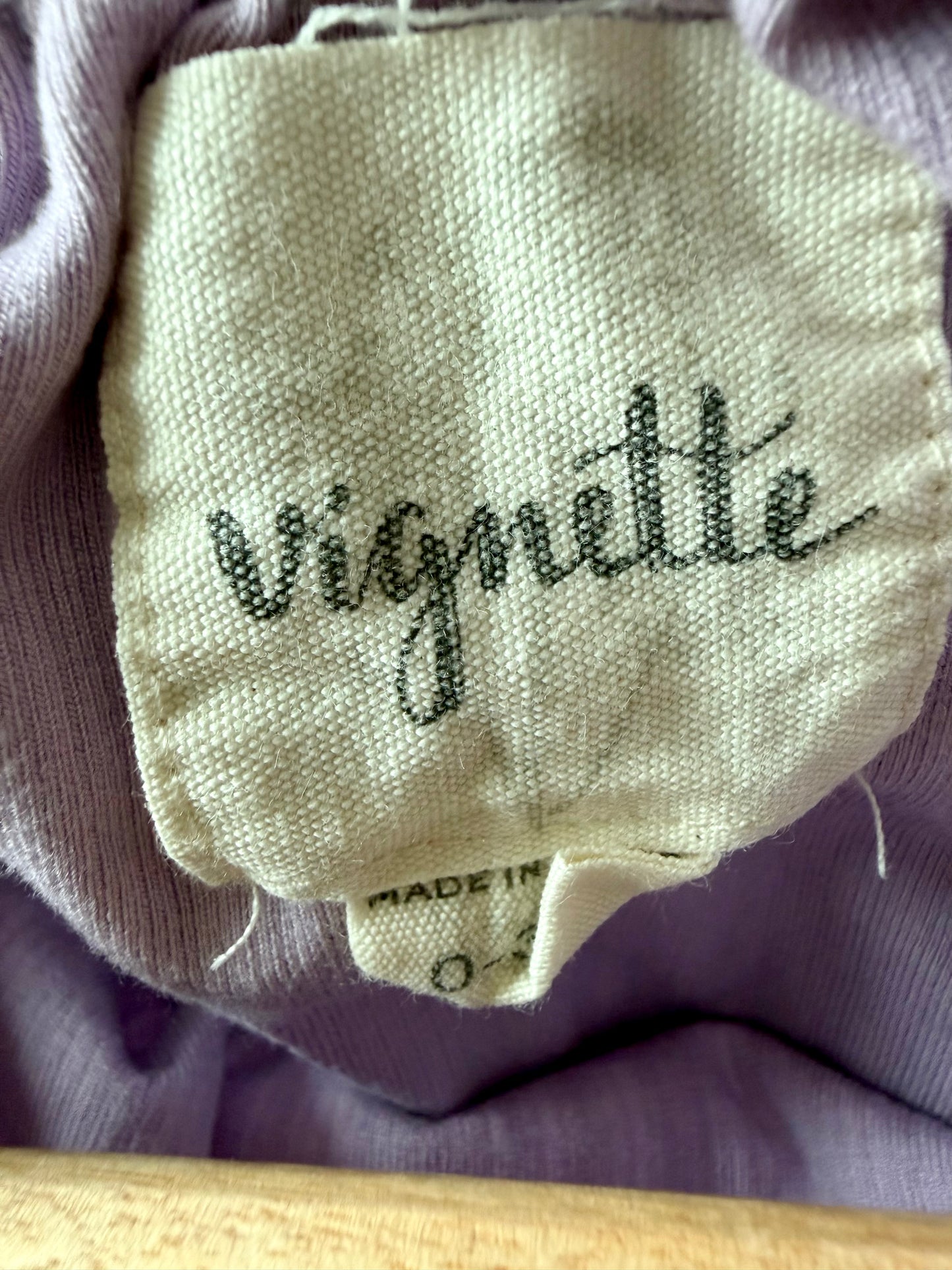 100% Cotton Purple Ribbed Romper / 0-3m