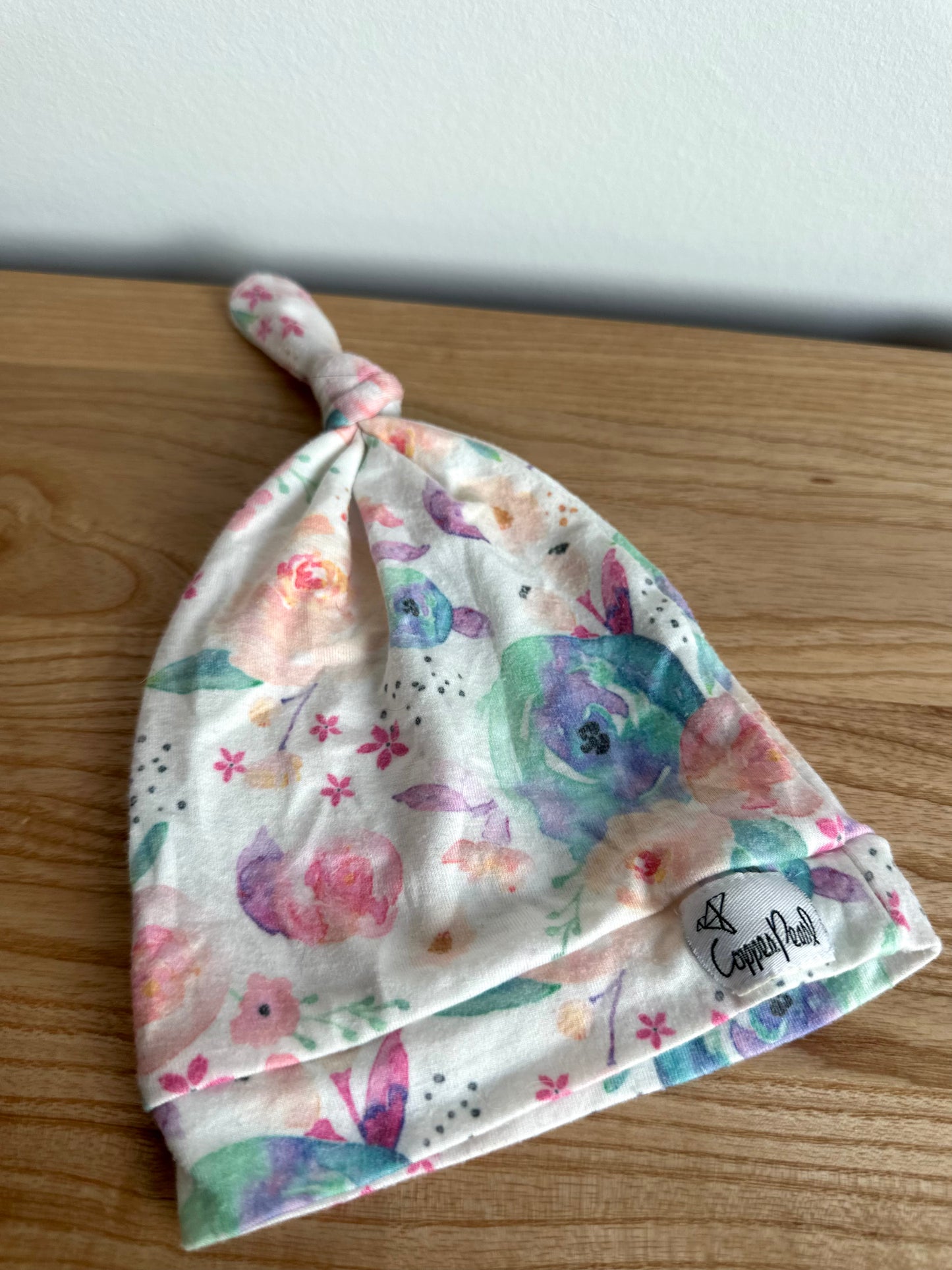 Pastel Floral Toque / 0-3m?