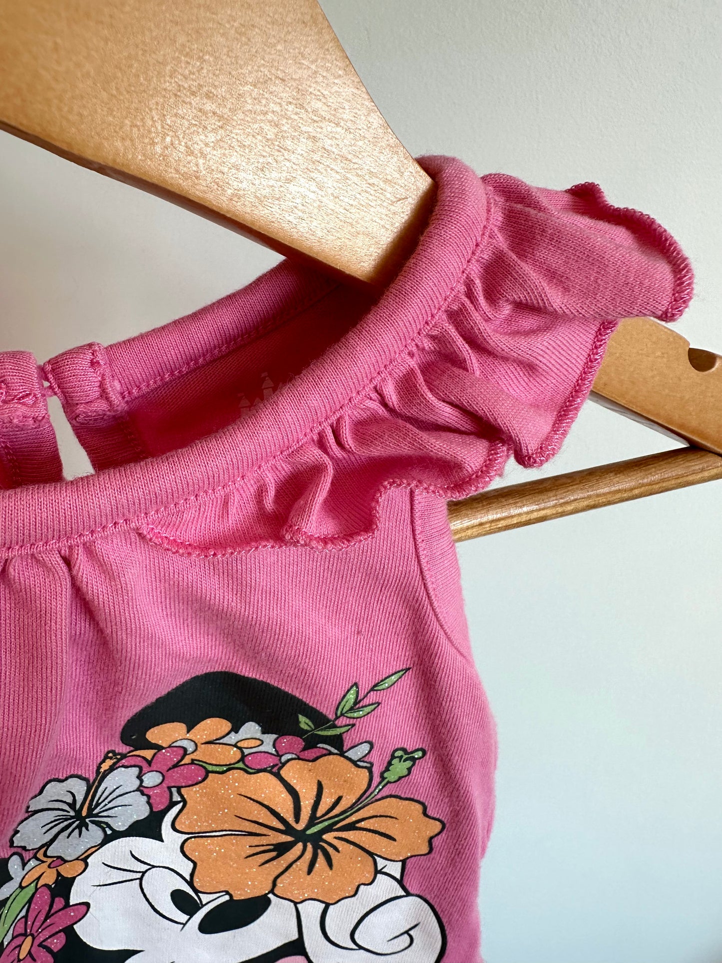 Minnie Pink Ruffle Top / 0-3m