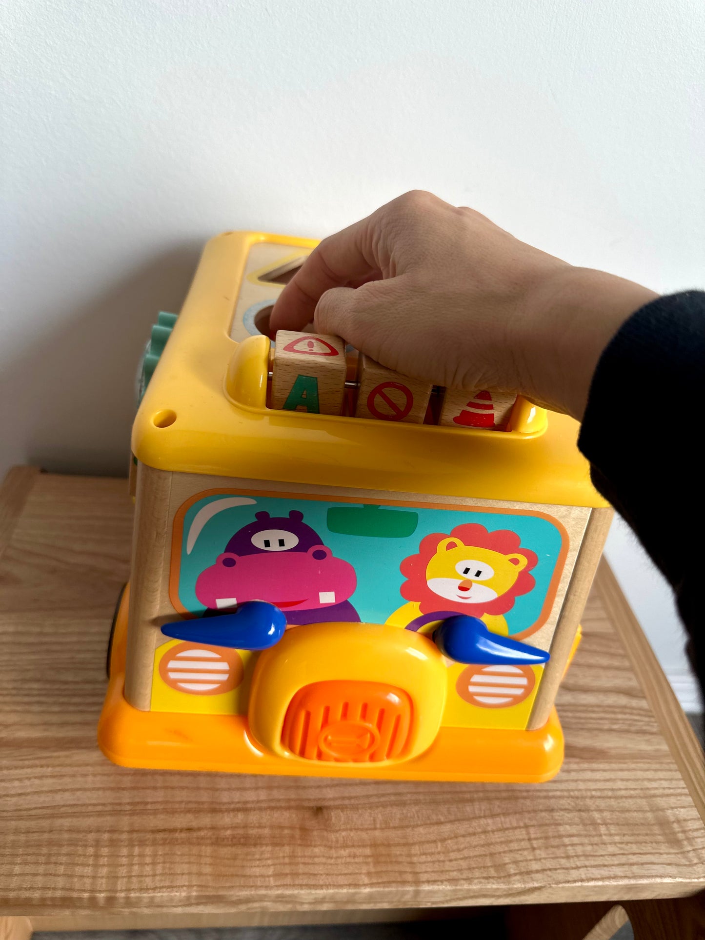 Wooden Shape Sorter Bus Toy (No Shipping)