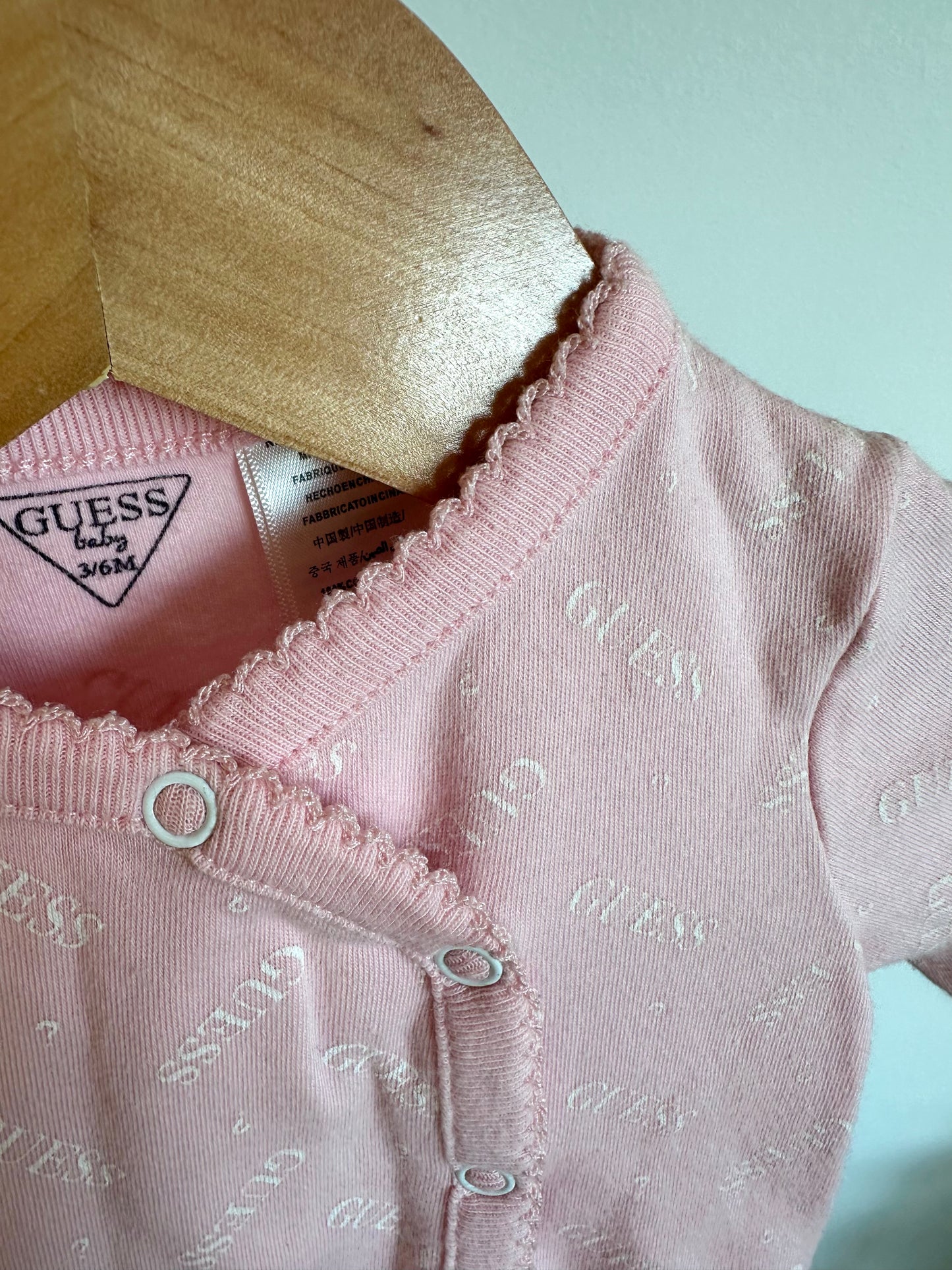 Guess Pink Wrap Long Sleeve Top / 3-6m