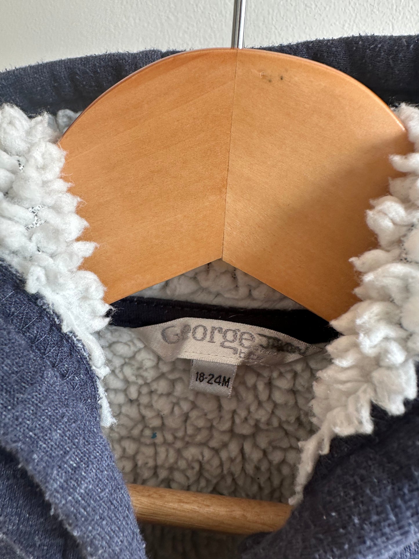 Navy Bear Sweater + Pants Set / 18-24m