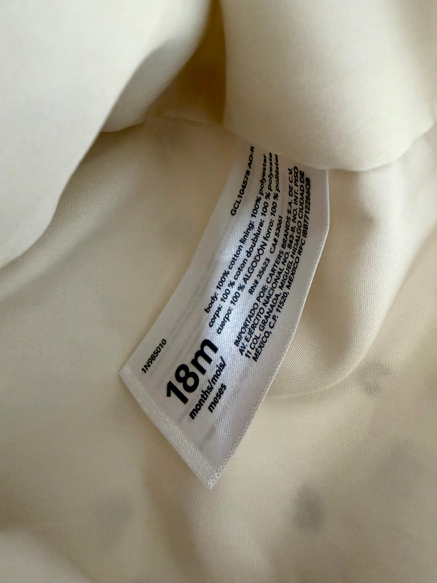 Cream Animal Print Dress / 18m