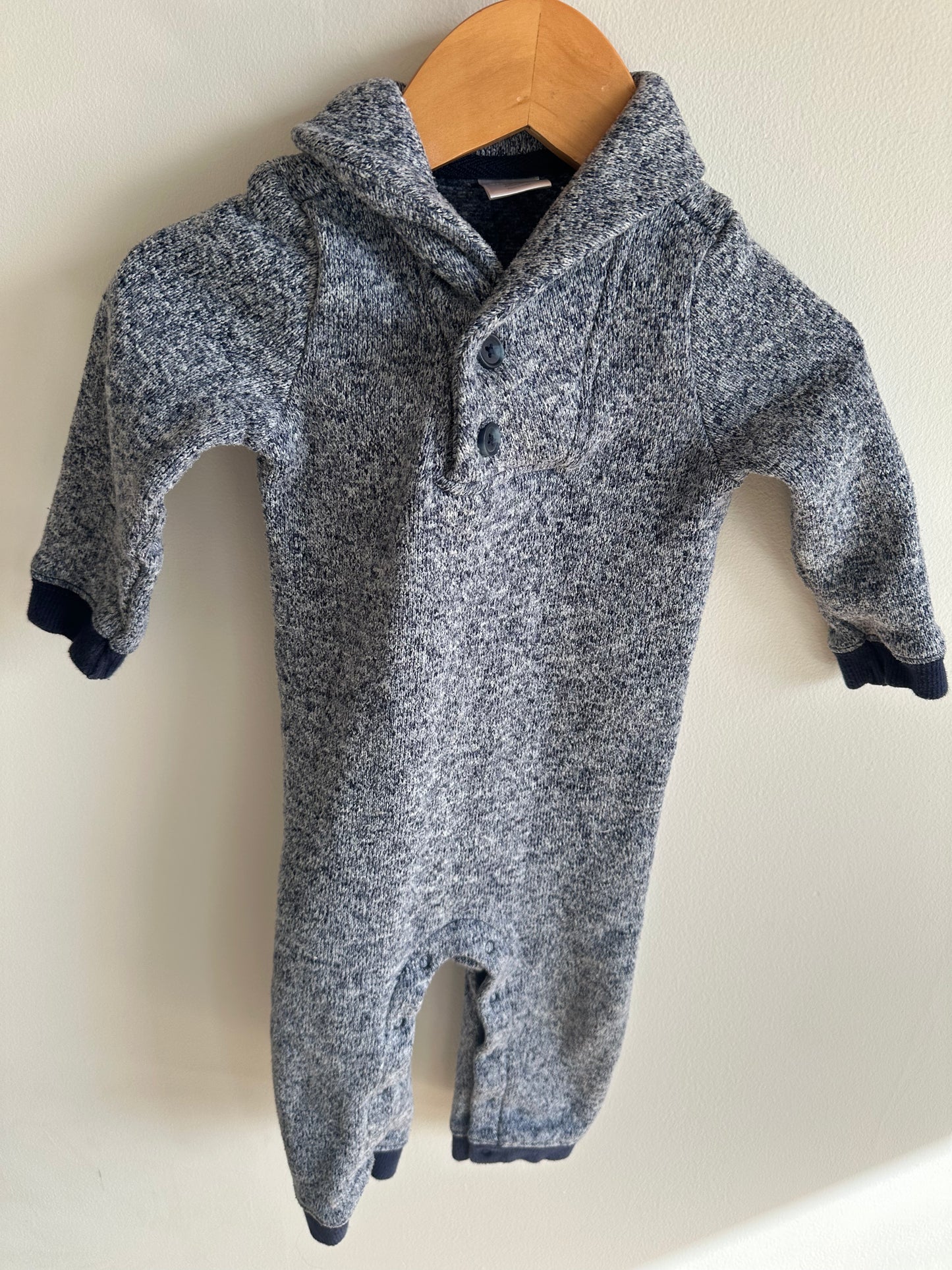 Cowl Neck Navy Jumpsuit / 12-18m