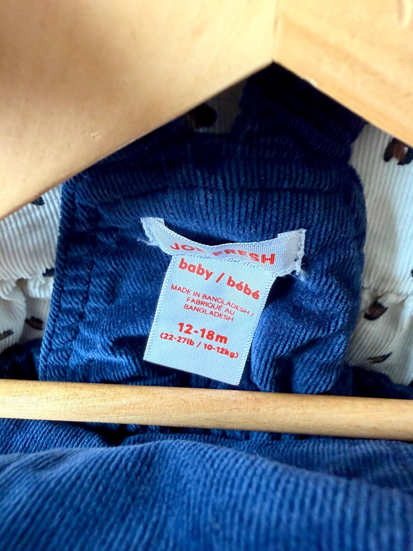 Royal Blue Overall Dress / 12-18m