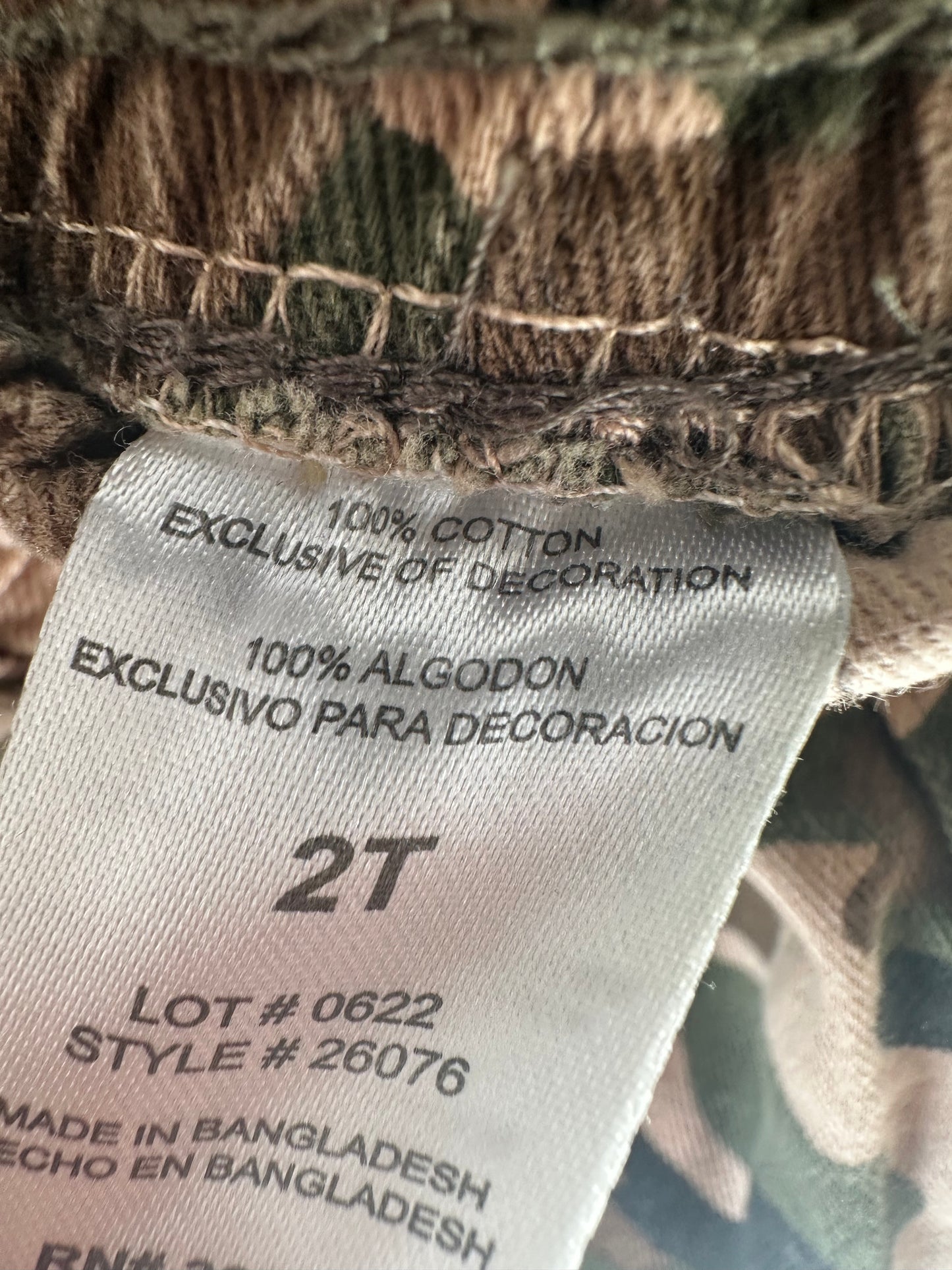 Camo Tapered Pants / 2T