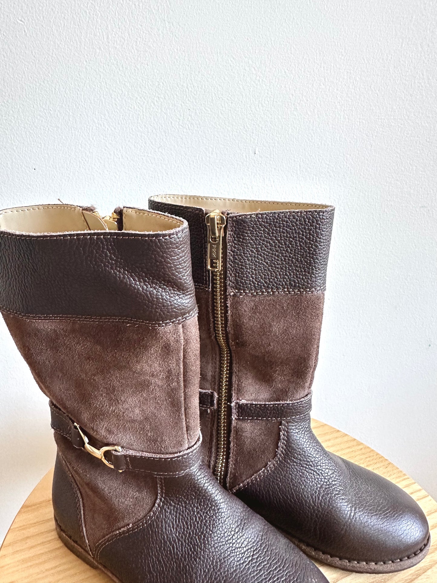 Brown Leather Boots / Size 10 Toddler