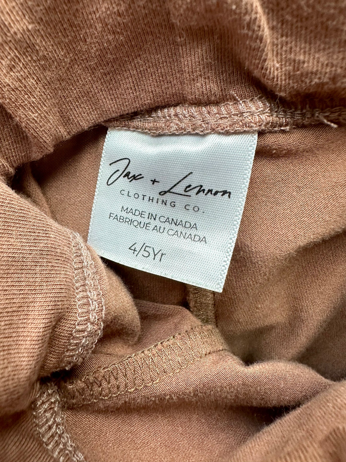 Jax + Lennon Brown Cropped Pants / 3-4T