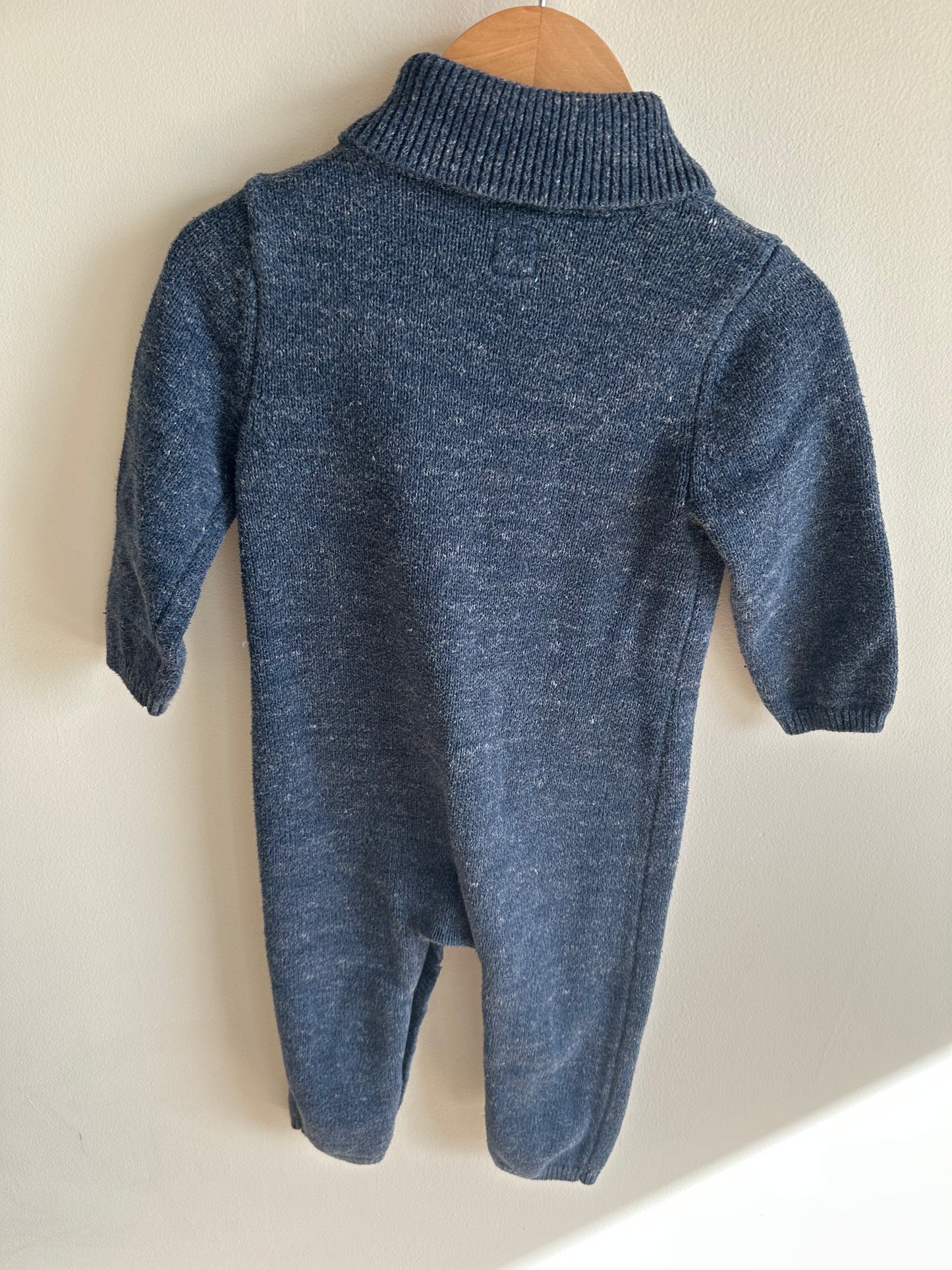 Gap Bear Button Longsleeve Jumpsuit / 18-24m