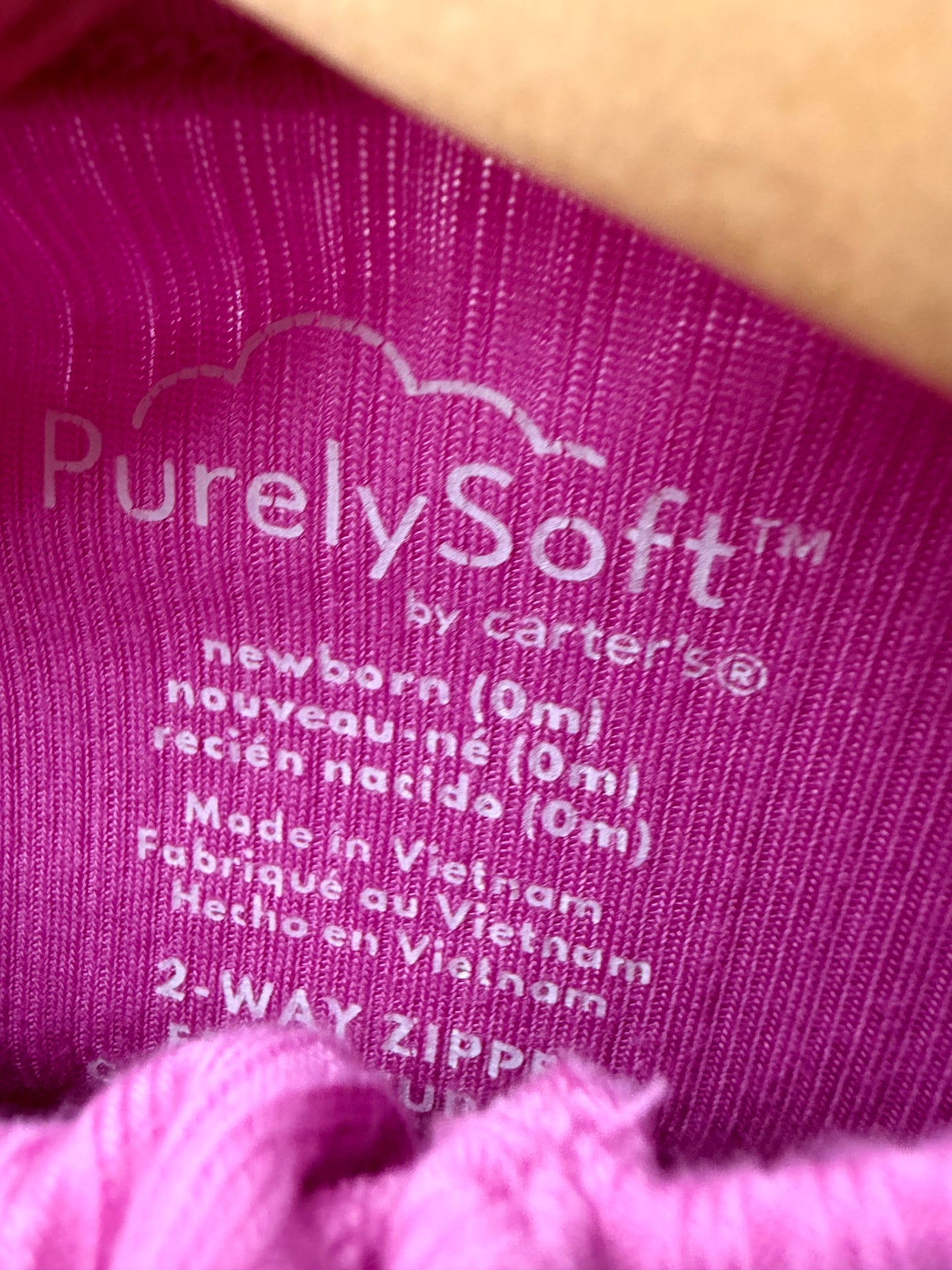 Pink Fold Over Hand and Feet Sleeper / 0m