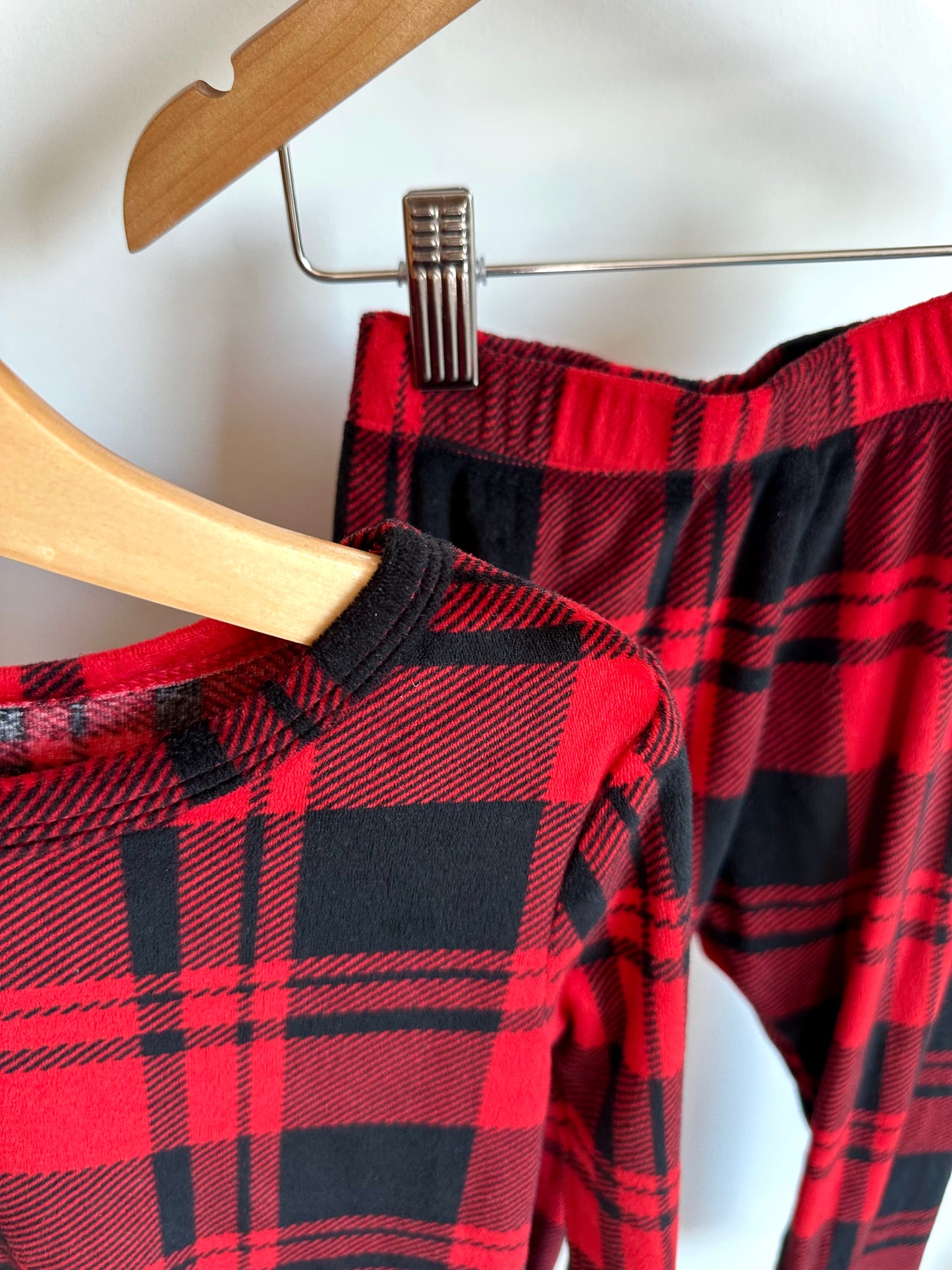 Fleece Plaid PJ Set / 3T