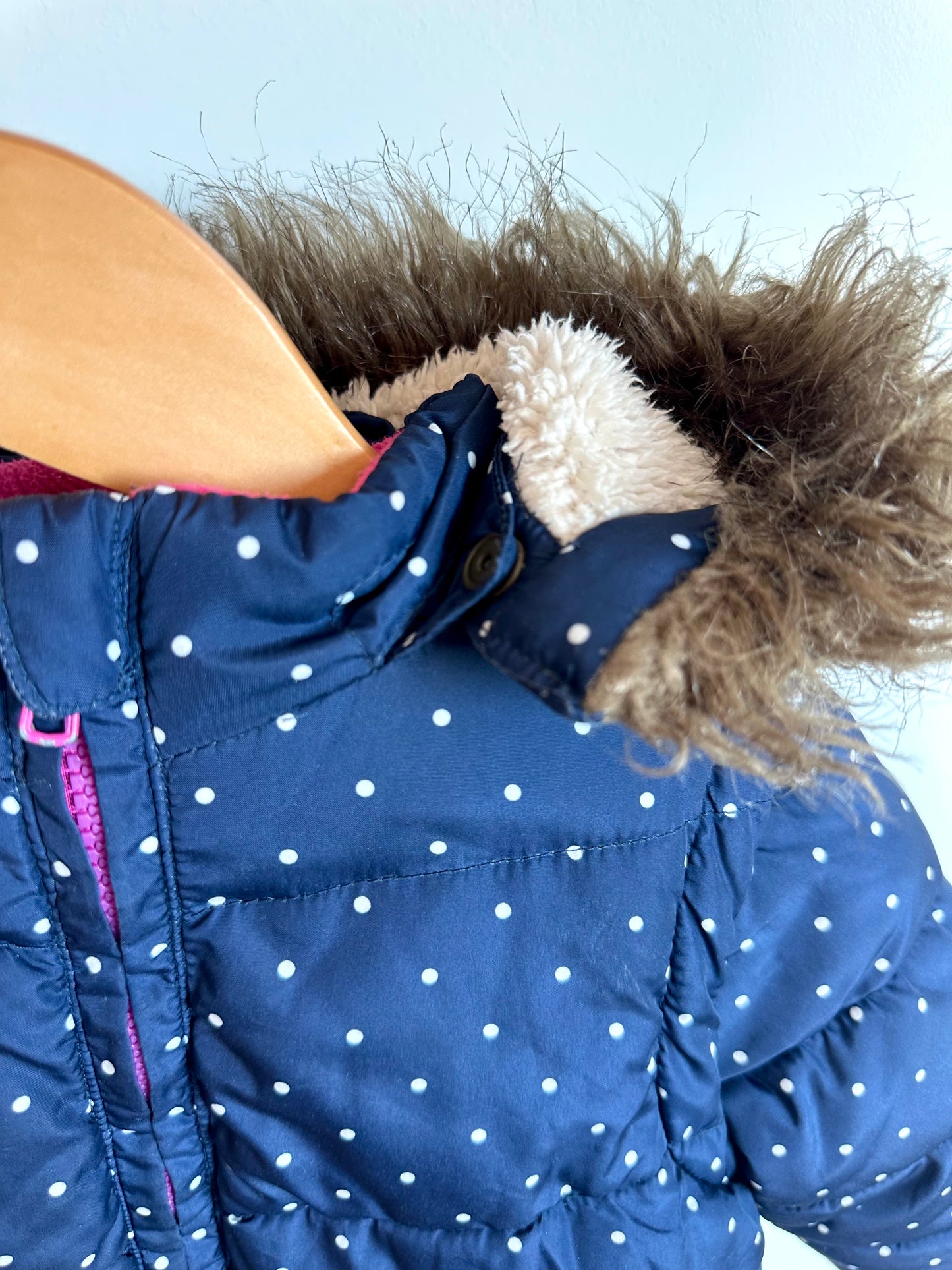 Polka Dot Hood Vest Jacket / 3T