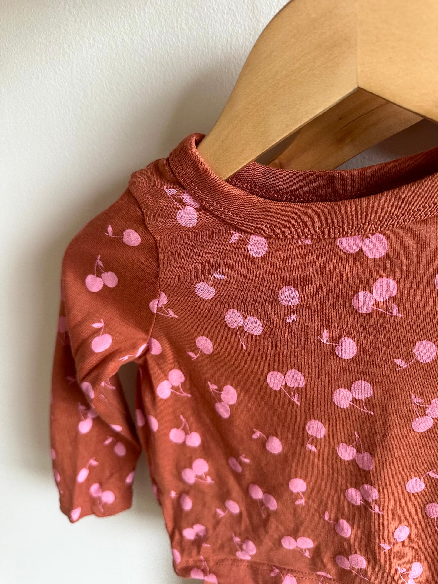 Cherry PJ Top + Bottoms / 6-12m