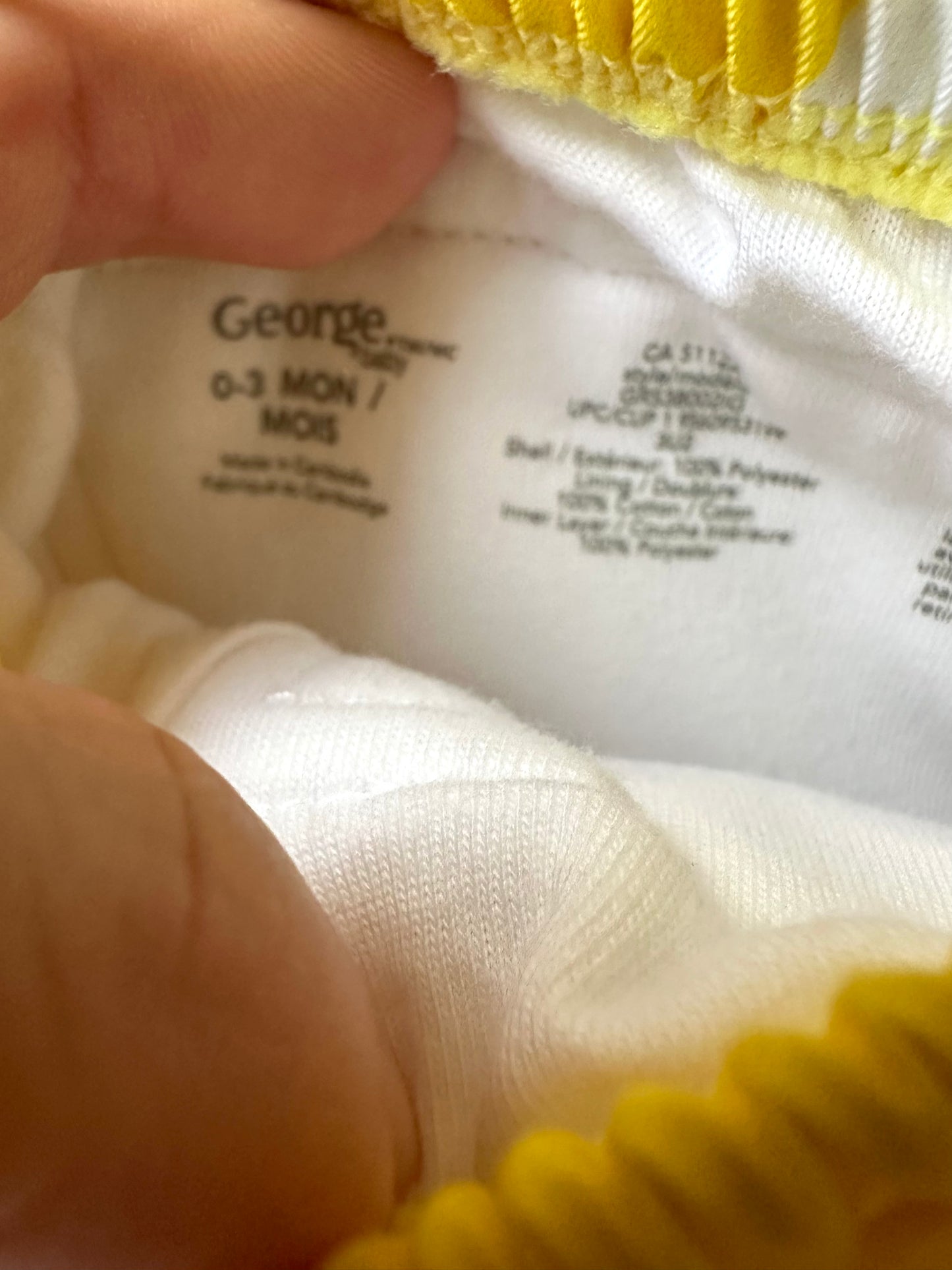 Yellow Heart Swim Diaper / 0-3m