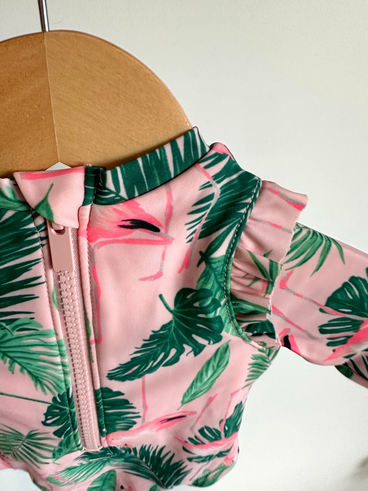 Flamingo Long Sleeve Swim Suit / 0-3m