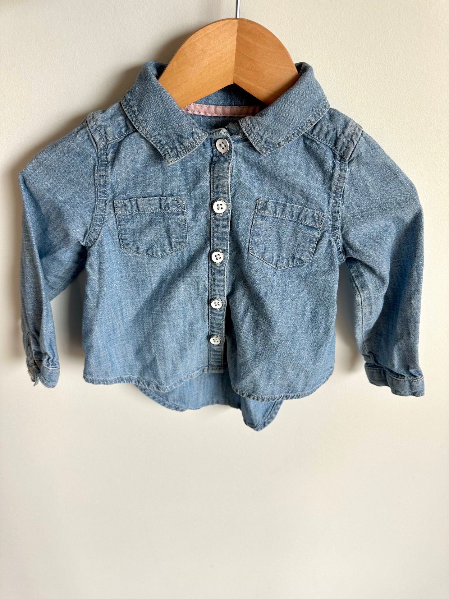 Chambray Button Up Top / 18-24m