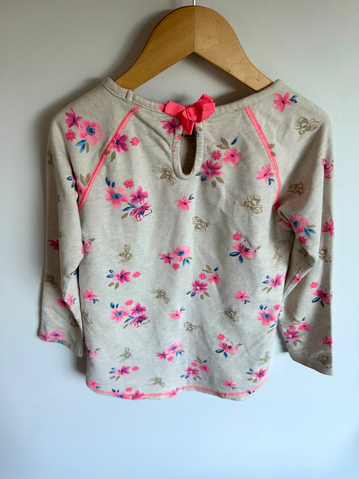 Pink Flower Tunic Sweater / 6 years