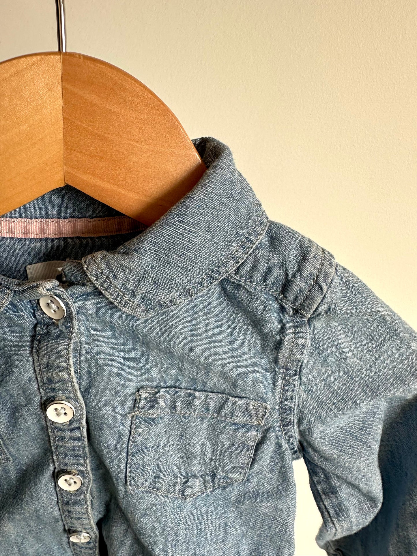 Chambray Button Up Top / 18-24m
