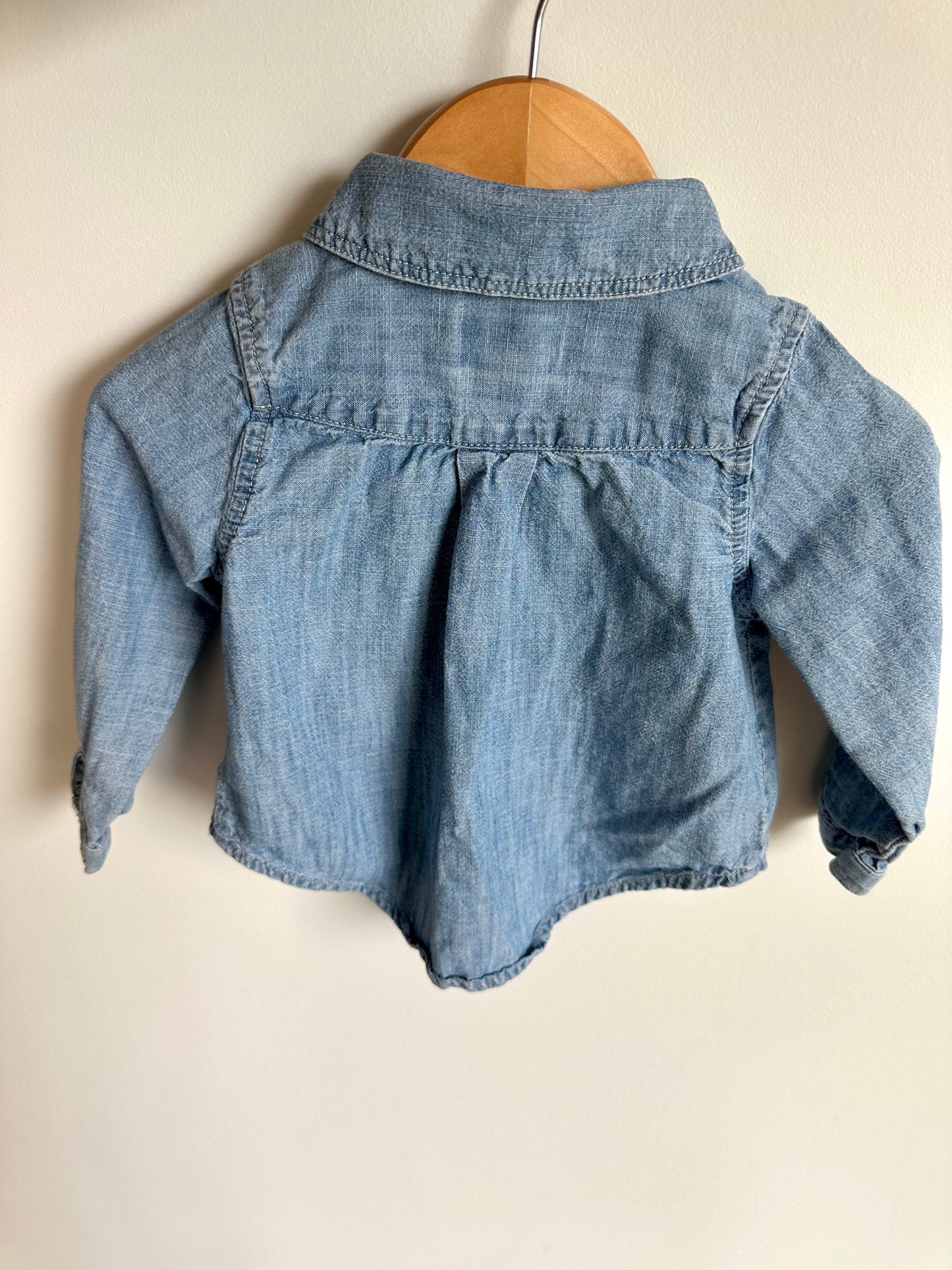 Chambray Button Up Top / 18-24m