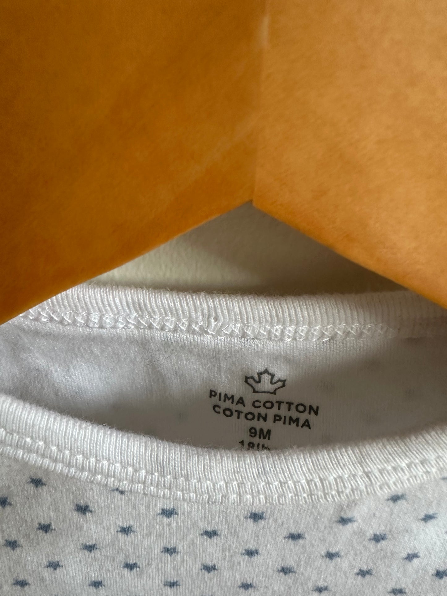 Star Pima Cotton Bodysuit / 9m