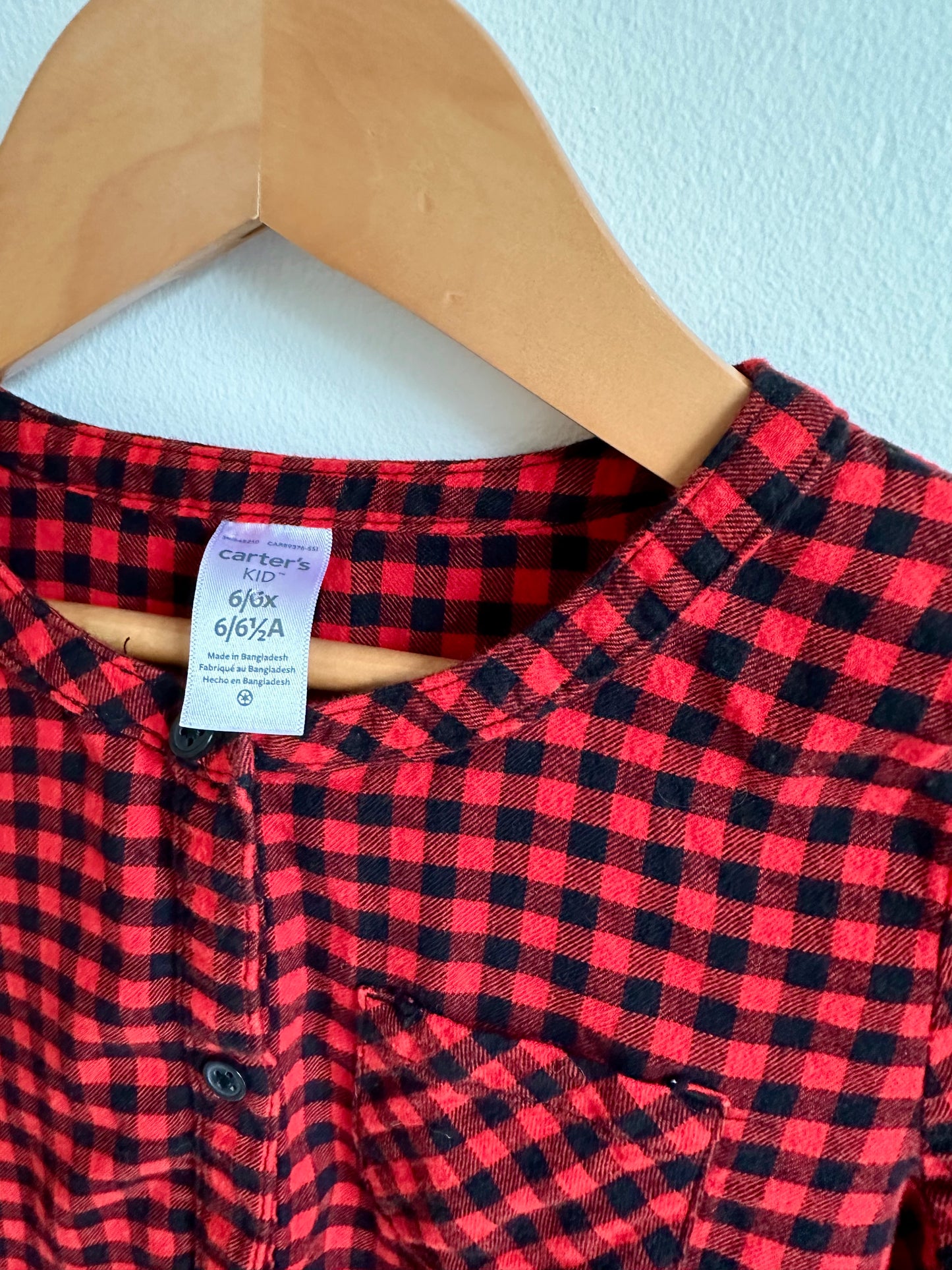 Red Checkered Dress / 6 years