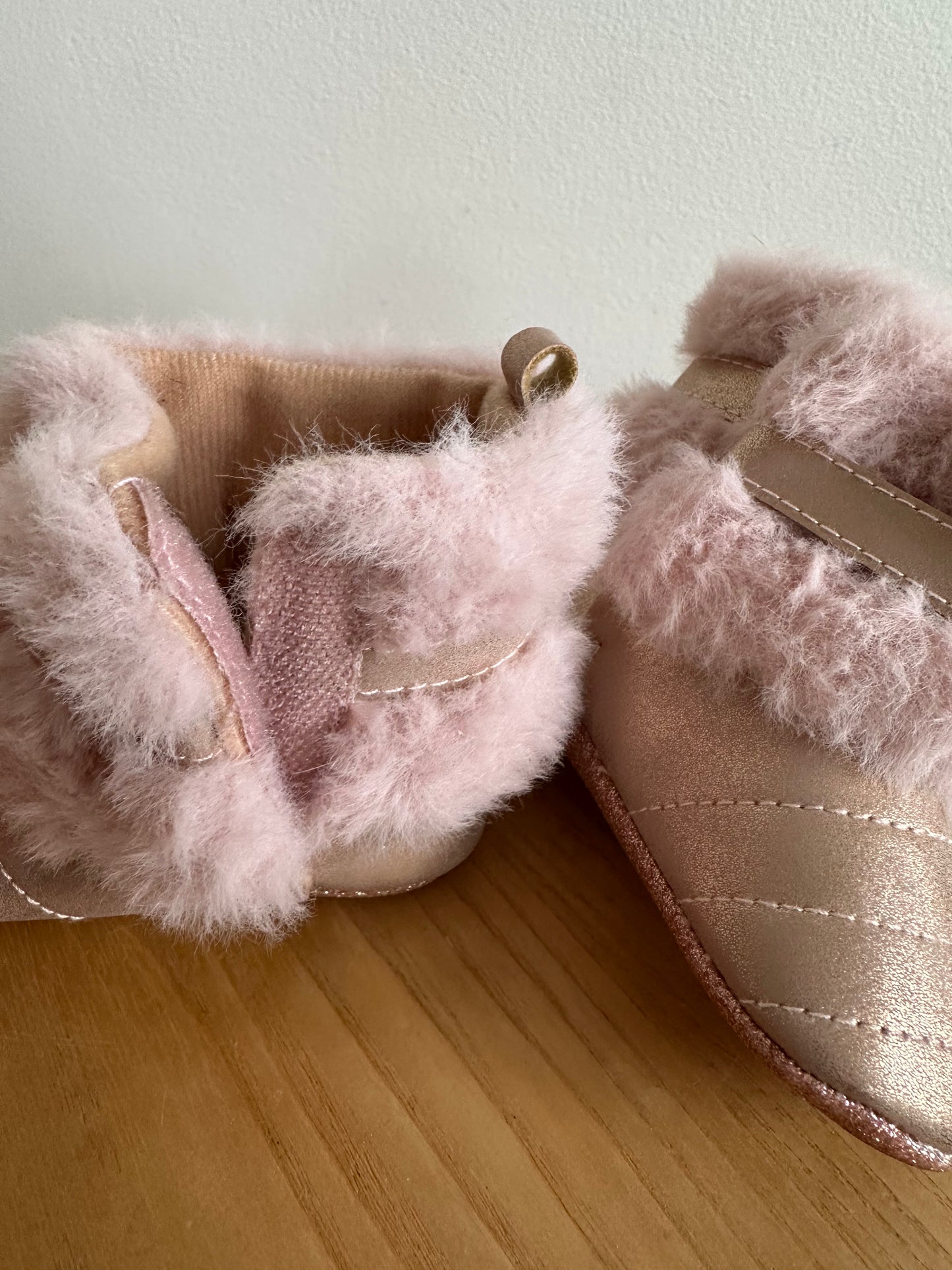 Shiny Pink Pom Pom Shoes / Size 3 Infant