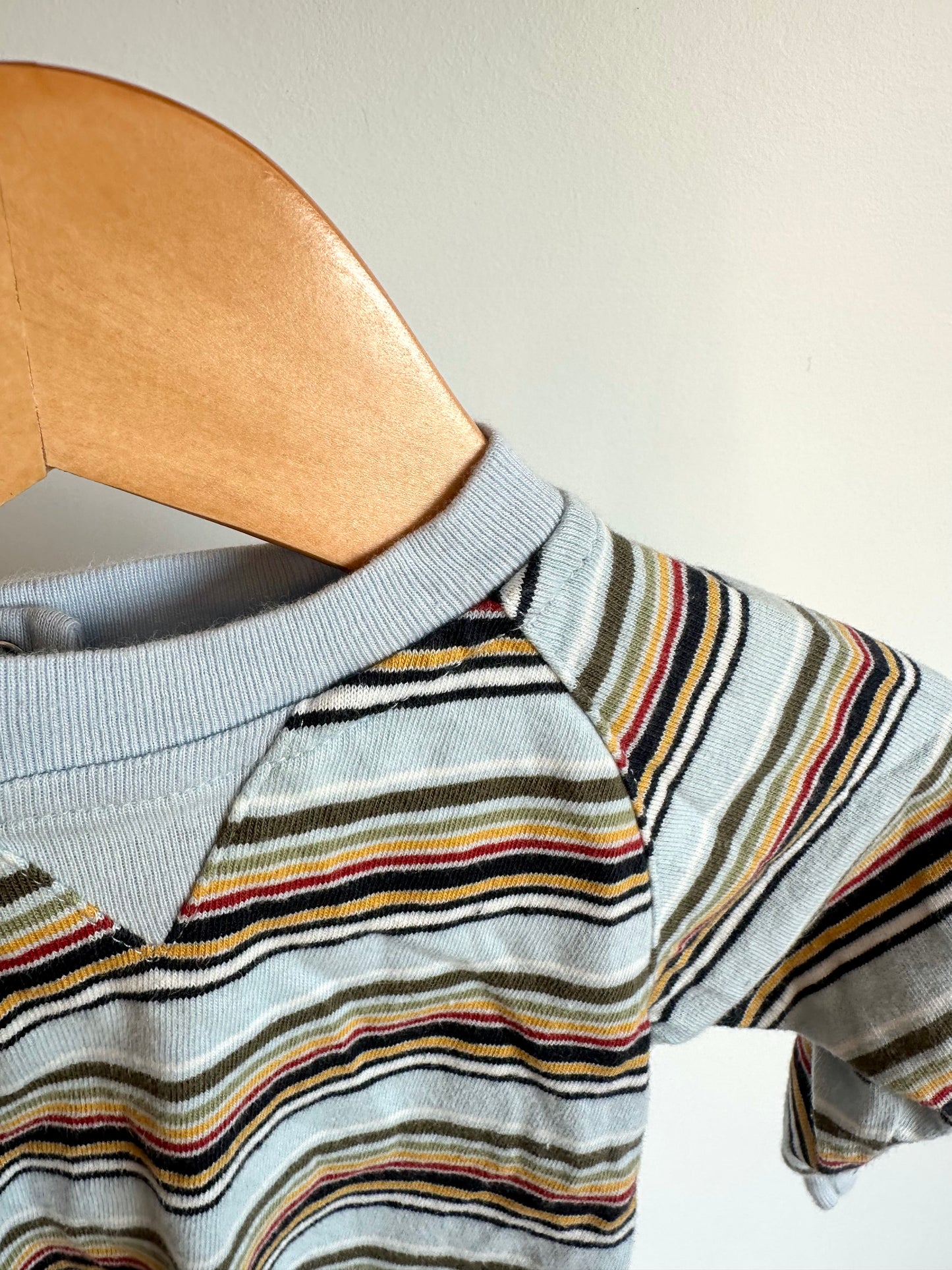Cotton Striped Blue Top / 6m