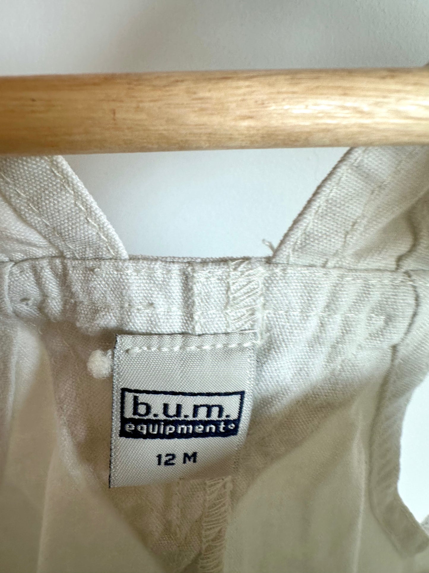 B.U.M. White Overalls / 12m