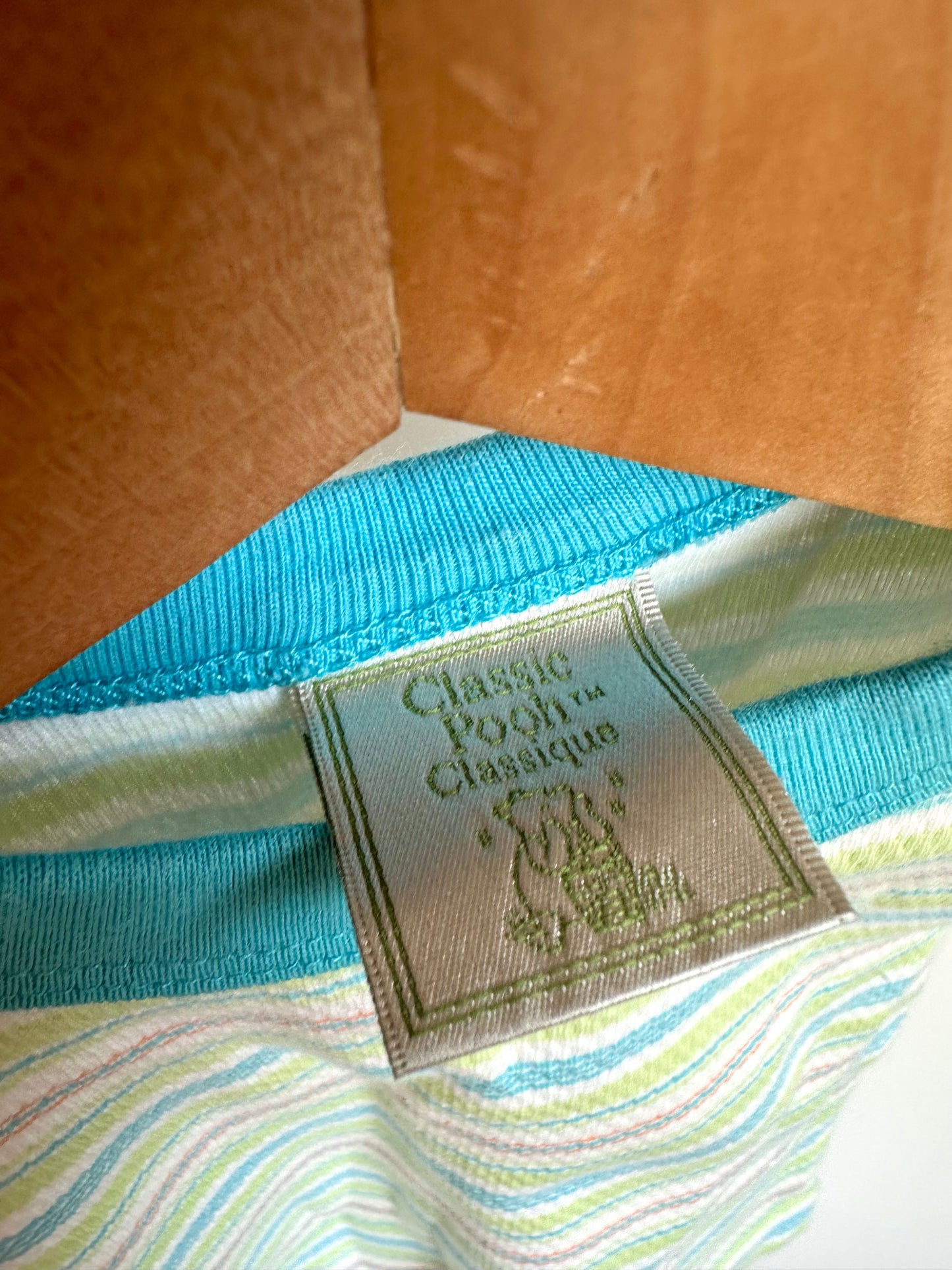 Striped T-Shirt with Blue Trim / 9m