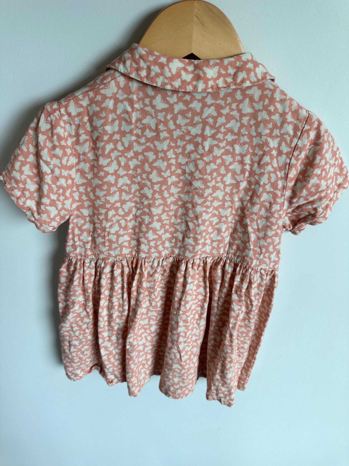 H&M Pink Butterfly Short Dress / 3T