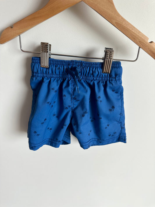 OshKosh Blue Palm Tree Swim Shorts / 2T