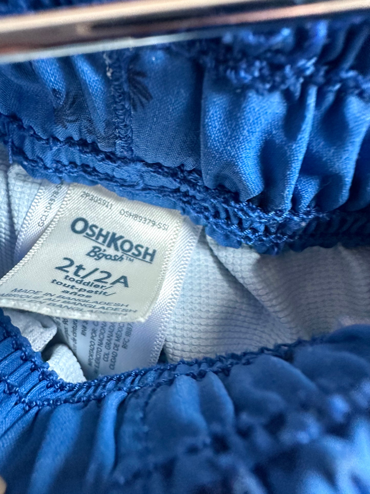 OshKosh Blue Palm Tree Swim Shorts / 2T
