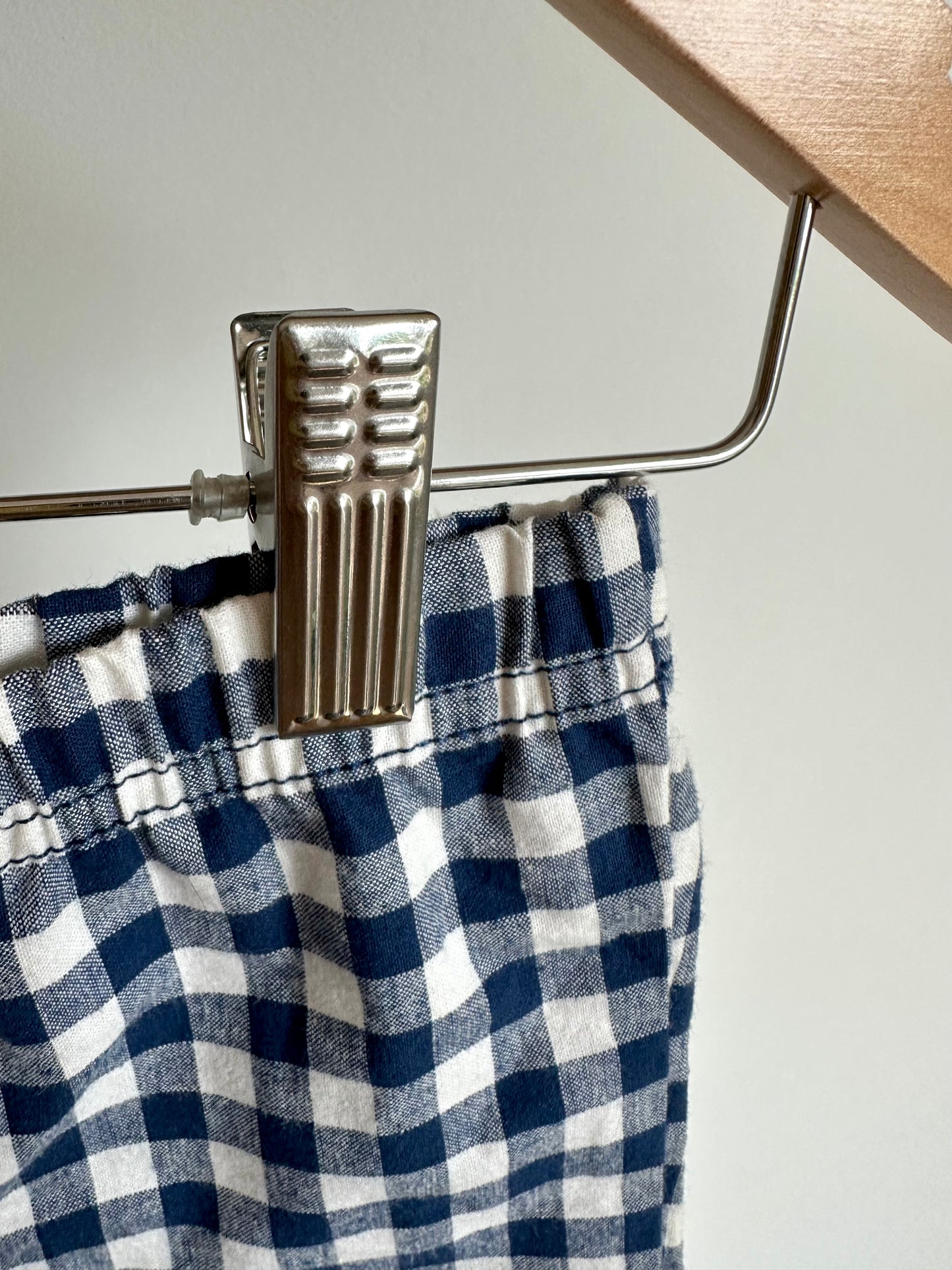 Blue Gingham Shorts / 6m