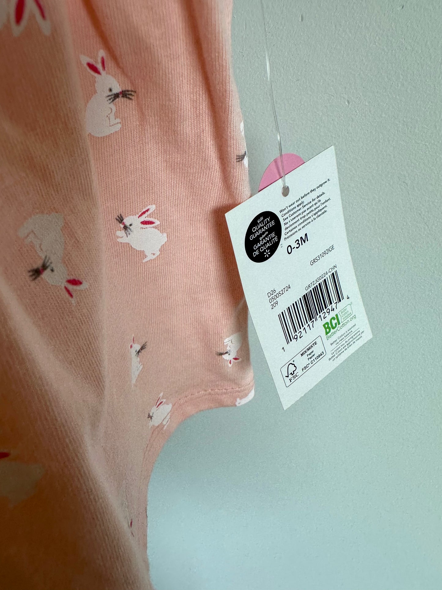 Pink Bunny Top (With Tags) / 0-3m