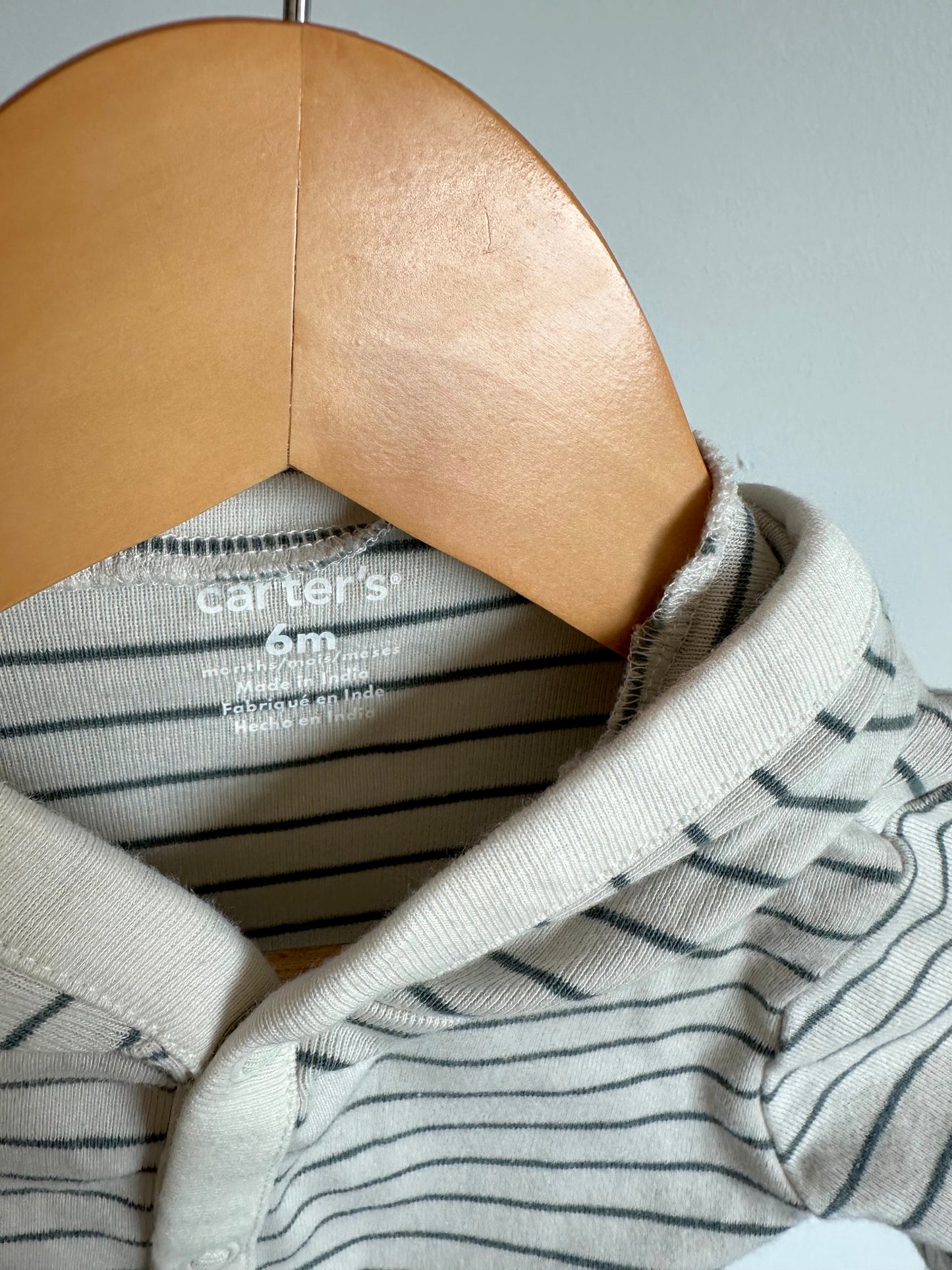White Stripe Hoodie / 6m