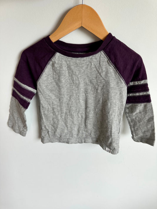Gap Grey + Purple Long Sleeve / 18-24m